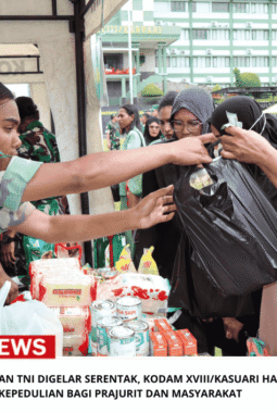 Bazar Ramadan TNI Digelar Serentak, Kodam XVIII/Kasuari Hadirkan Kepedulian Bagi Prajurit Dan Masyarakat