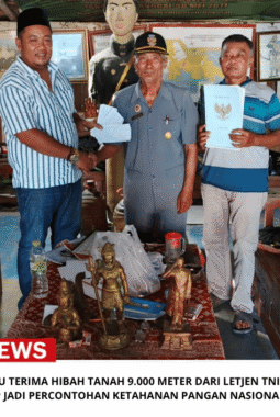 KESATRIA JAWA BERSATU TERIMA HIBAH TANAH 9.000 METER DARI LETJEN TNI (PURN) JASWADI HS, SIAP JADI PERCONTOHAN KETAHANAN PANGAN NASIONAL