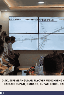 Diskusi Pembangunan Flyover Mengkreng Oleh Tiga Pimpinan Daerah: Bupati Jombang, Bupati Kediri, Dan Bupati Nganjuk