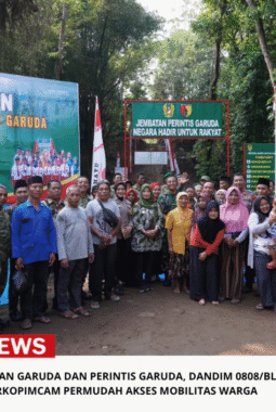 Tasyakuran Jembatan Garuda Dan Perintis Garuda, Dandim 0808/Blitar Bersama Forkopimcam Permudah Akses Mobilitas Warga