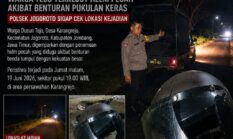 Kejadian Misterius di Persawahan Karangrejo: Warga Tejo Terkejut Helm Pecah Akibat Pukulan Keras, Piket Polsek Jogoroto Sigap Patroli Lokasi kejadian