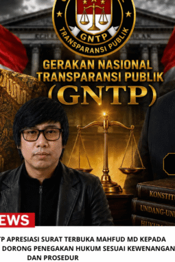 Ketua Umum GNTP Apresiasi Surat Terbuka Mahfud MD kepada Presiden Prabowo, Dorong Penegakan Hukum Sesuai Kewenangan dan Prosedur