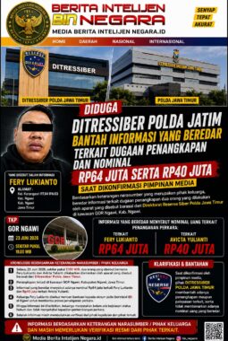 Diduga Ada “Tim Siluman”, Ditres Siber Polda Jatim Bantah Isu Penangkapan dan Dugaan Nominal Rp64 Juta–Rp40 Juta, Publik Menanti Klarifikasi Resmi
