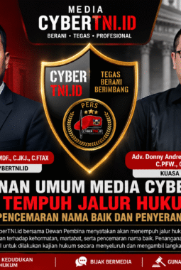 Pimpinan Umum Media CyberTNI.id Ahmad Wibisono, S.H., C.PFW., C.MDF., C.JKJ., C.FTAX Tempuh Jalur Hukum Atas Dugaan Pencemaran Nama Baik dan Penyerangan Kehormatan