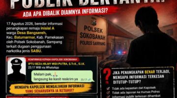 Uji Transparansi Polres Sampang di Pertayakan!!!, Beredar Isue “Pengondisian Perkara Narkoba” di Sokobanah Harus Dijawab dengan Fakta Hukum
