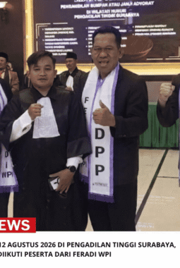 Sumpah Advokat 12 Agustus 2026 di Pengadilan Tinggi Surabaya, Diikuti Peserta Dari FERADI WPI