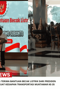 Bupati Jombang Terima Bantuan Becak Listrik dari Presiden Prabowo, Perkuat Kesiapan Transportasi Muktamar ke-35