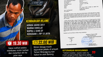 Diduga Bermodus ODGJ, Curanmor Honda Vario di Mojoagung Terekam CCTV, APH Segera Bertindak