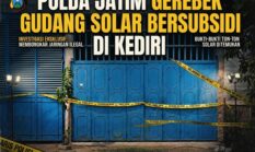 POLDA Jatim GEREBEK Gudang Diduga Milik Penimbun SOLAR BerSubsidi di KEDIRI, Sembilan ARMADA Angkut Modifikasi DIAMANKAN