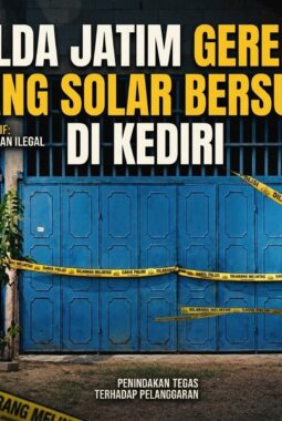 POLDA Jatim GEREBEK Gudang Diduga Milik Penimbun SOLAR BerSubsidi di KEDIRI, Sembilan ARMADA Angkut Modifikasi DIAMANKAN