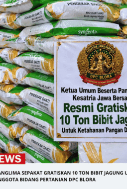 Ketua Umum dan Panglima Sepakat Gratiskan 10 Ton Bibit Jagung untuk Anggota Bidang Pertanian DPC Blora