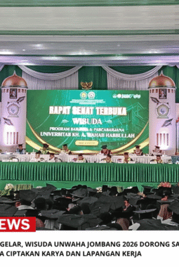 Bukan Sekadar Raih Gelar, Wisuda UNWAHA Jombang 2026 Dorong Sarjana Muda Ciptakan Karya dan Lapangan Kerja